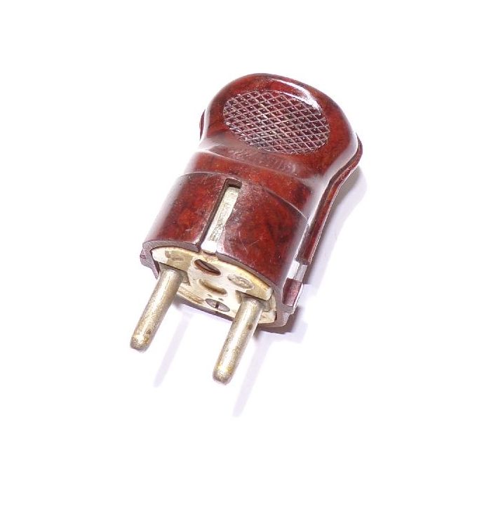 Alter Siemens Stromsteckel Kabelstecker Bakelit Schukostecker 