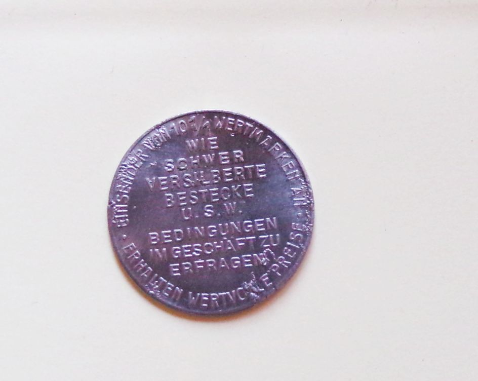 Alte Wertmarke Wichsmädel Bohnerwachs Dresden Jeton Alte Wertmarke Wichsmädel Bohnerwachs Dresden Jeton