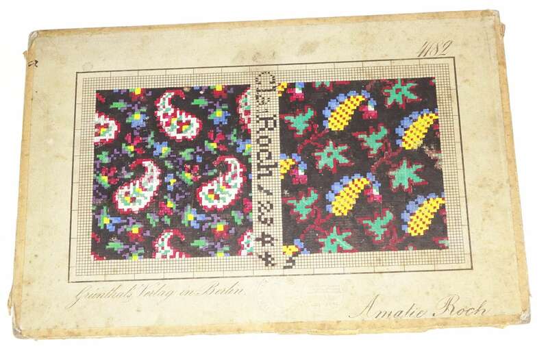 Konvolut Stickerei Vorlagen Handgemalt Grünthal Verlag Amalie Roch Handarbeit 1900er 