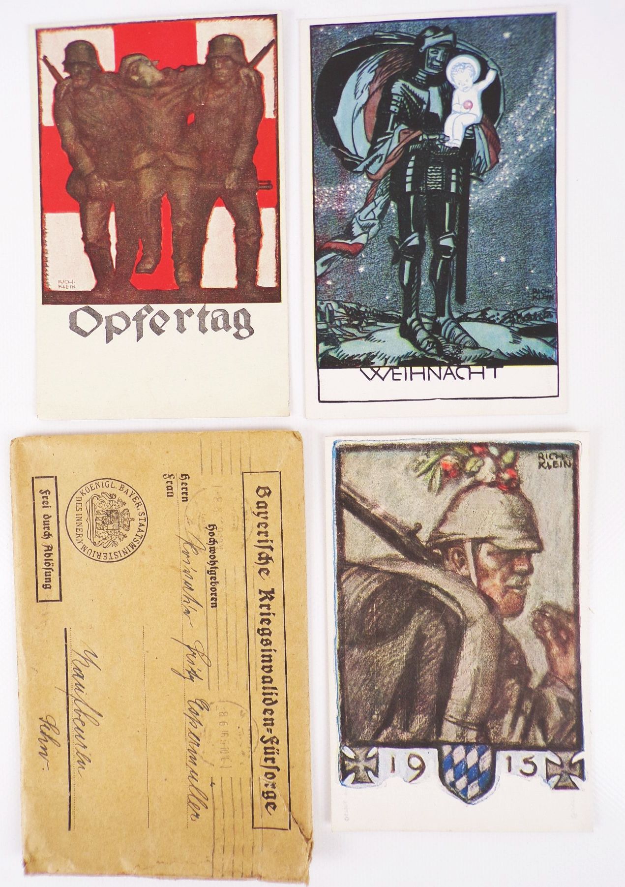 Ak Serie Richard Klein Bayerische Kriegsinvaliden Fürsorge 6 Karten 1 Wk