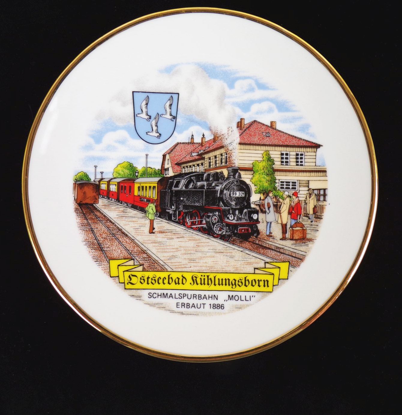 Alter Wandteller Ostseebad Kühlungsborn Schmalspurbahn Molli Teller Alter Wandteller Ostseebad Kühlungsborn Schmalspurbahn Molli Teller