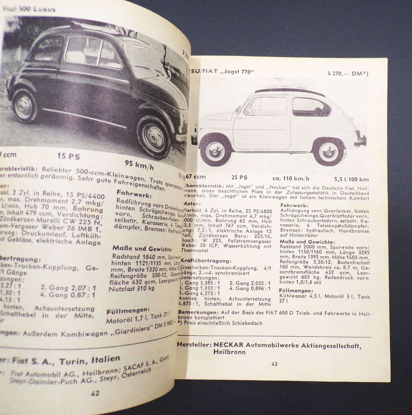 Motorkatalog 100 Autos Band 2 von 1961