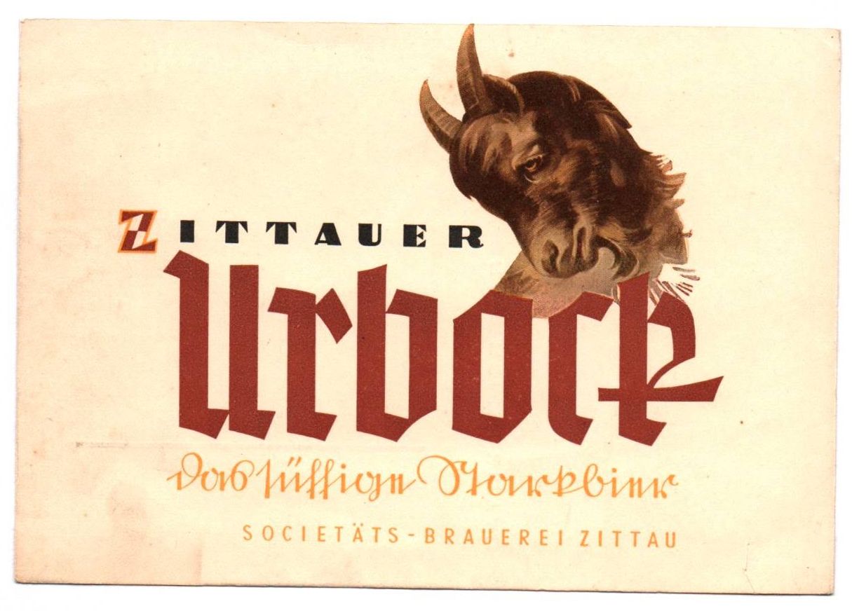 Reklame Ak Zittauer Urbock Starkbier Societäts Brauerei Zittau