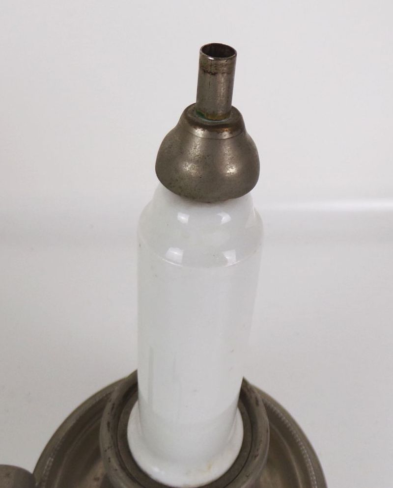 Alte Petroleumlampe Zinn Öllampe 