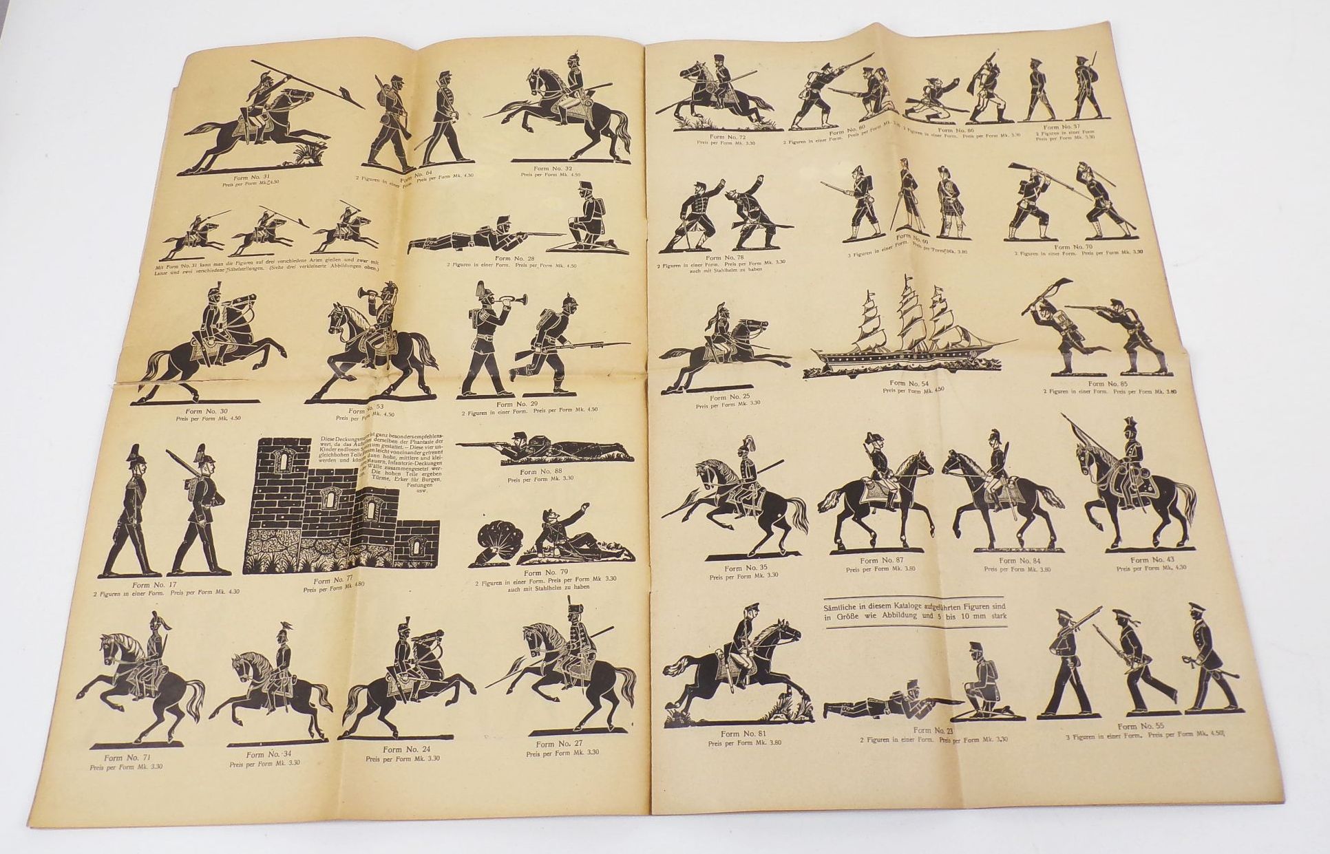 Alter Katalog Zinnfiguren Giessformen Gebrüder Schneider Leipzig 1930er 