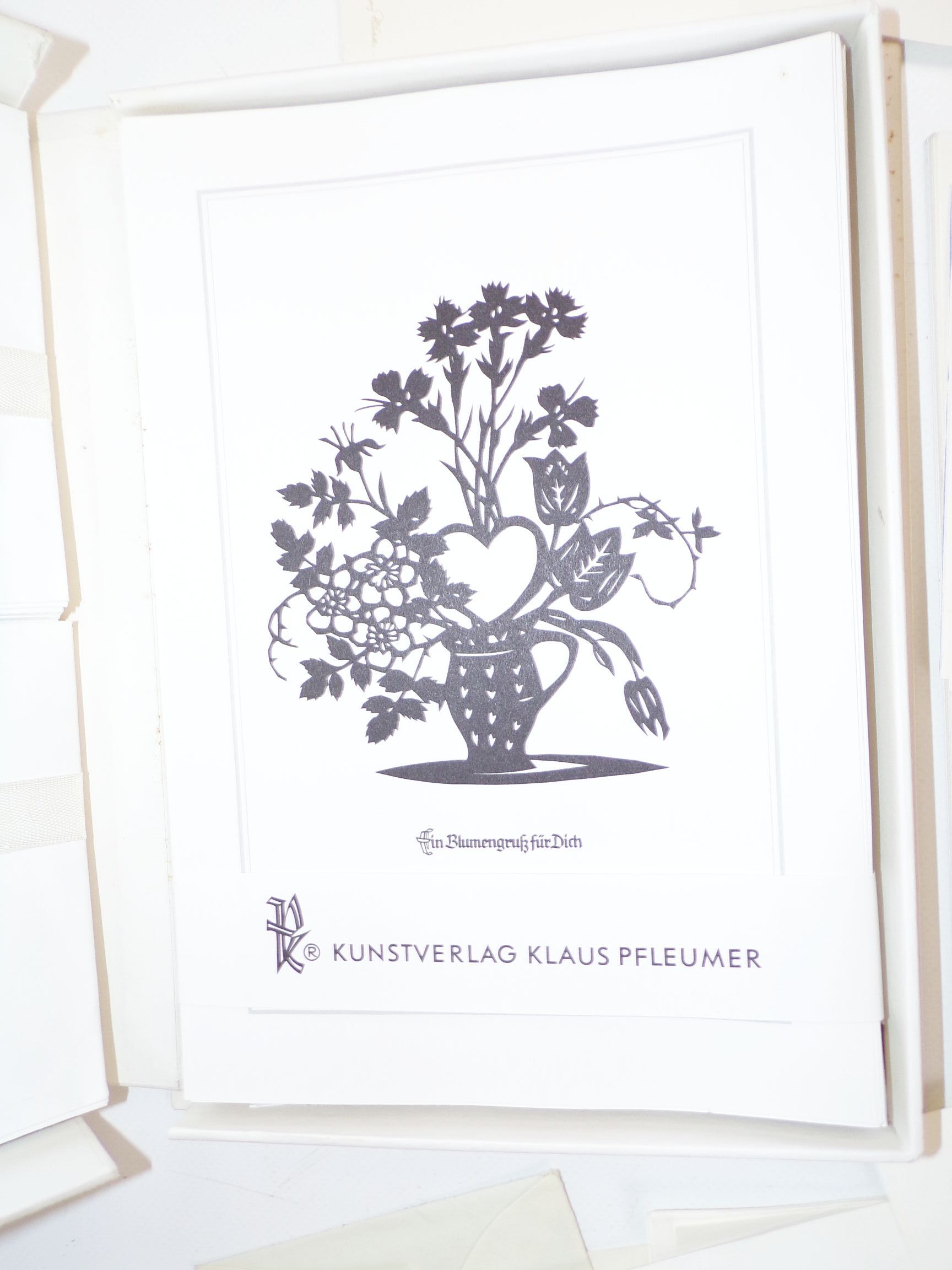 Plischke Scherenschnitt Klaus Pfleumer Zittau Briefpapier Postkarten 