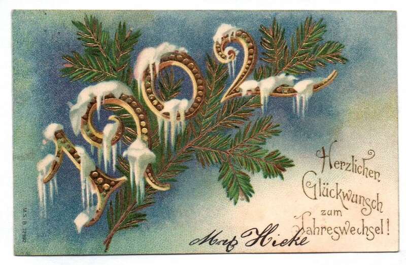 Neujahrguss Ak 1902 Jahreswechsel Tannenzweig 