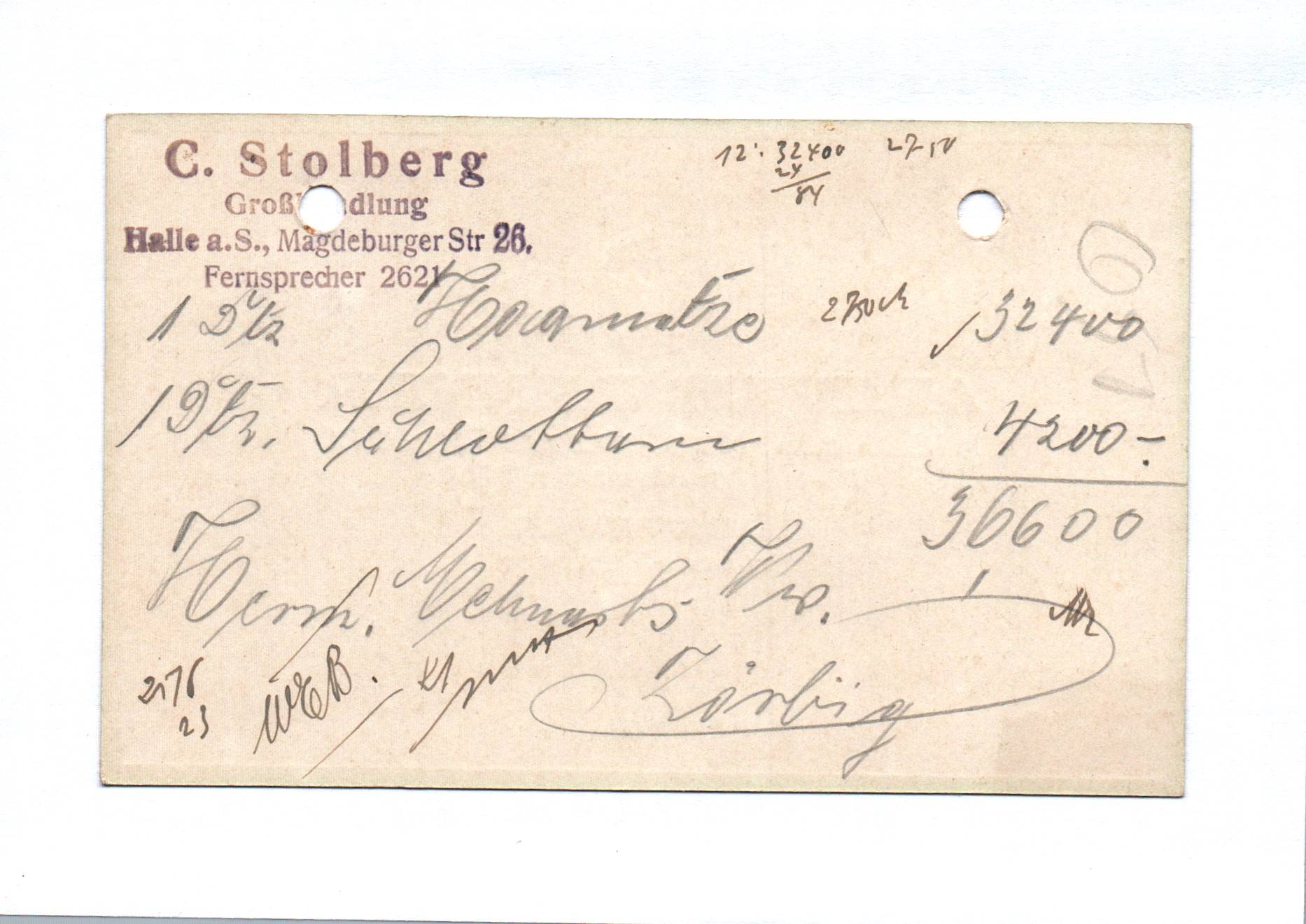 Visitenkarte Arthur Brenner Halle an der Saale Visitenkarte Arthur Brenner Halle an der Saale