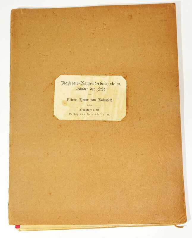 Die Staatswappen der bekanntesten Länder der Erde 1895 von Rosenfeld Heraldik