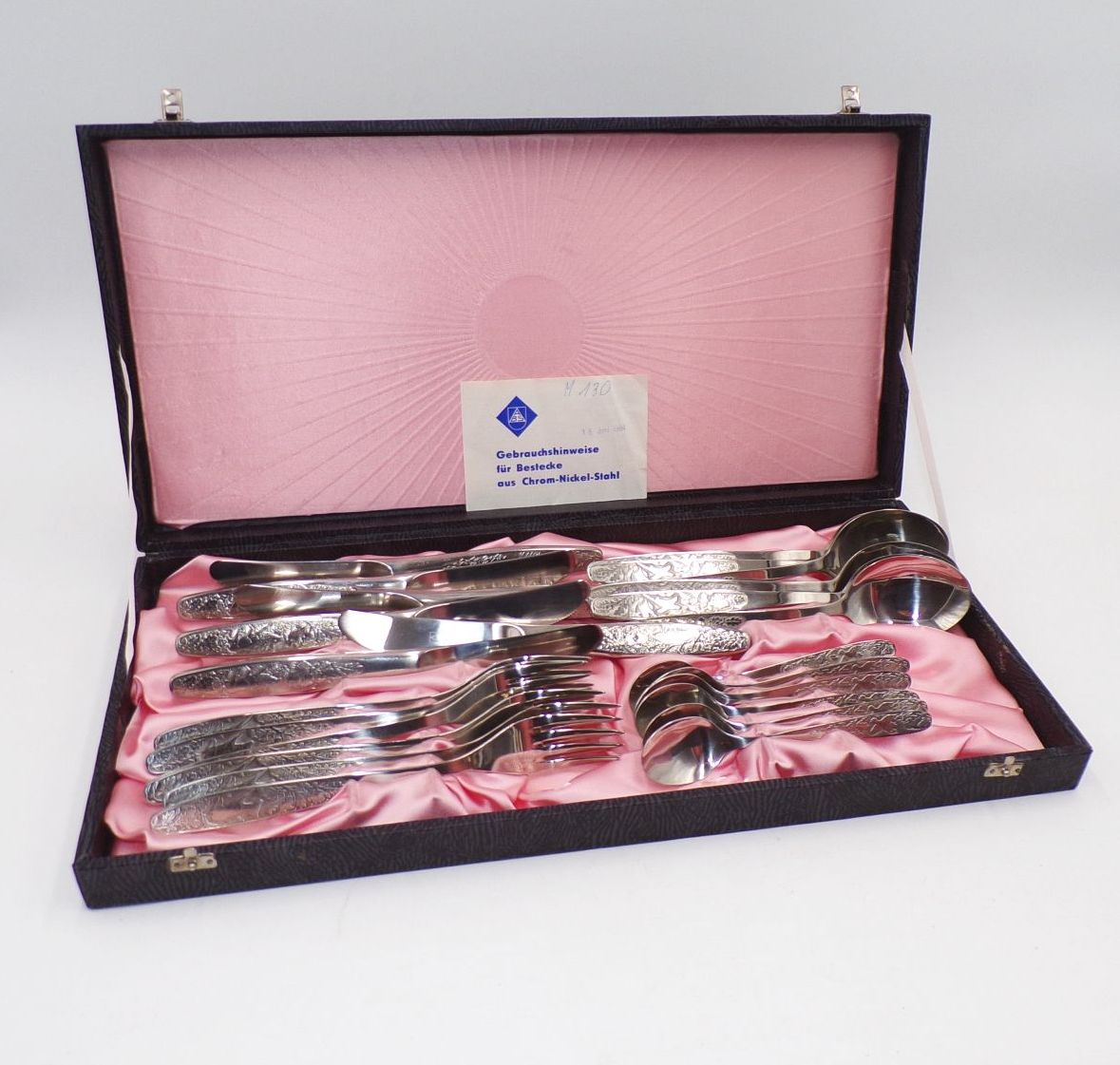 ABS Besteck 24 Teile Besteckkoffer Jagdmotiv