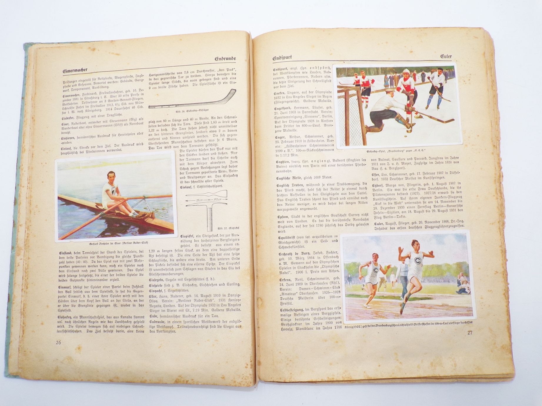 Sammelbilderalbum Handbuch des Sports 1932 mit Babe Ruth trading card