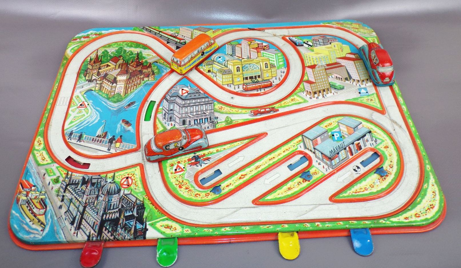 DDR Autobahn Rennbahn Blechspielzeug Autos Ungarn 