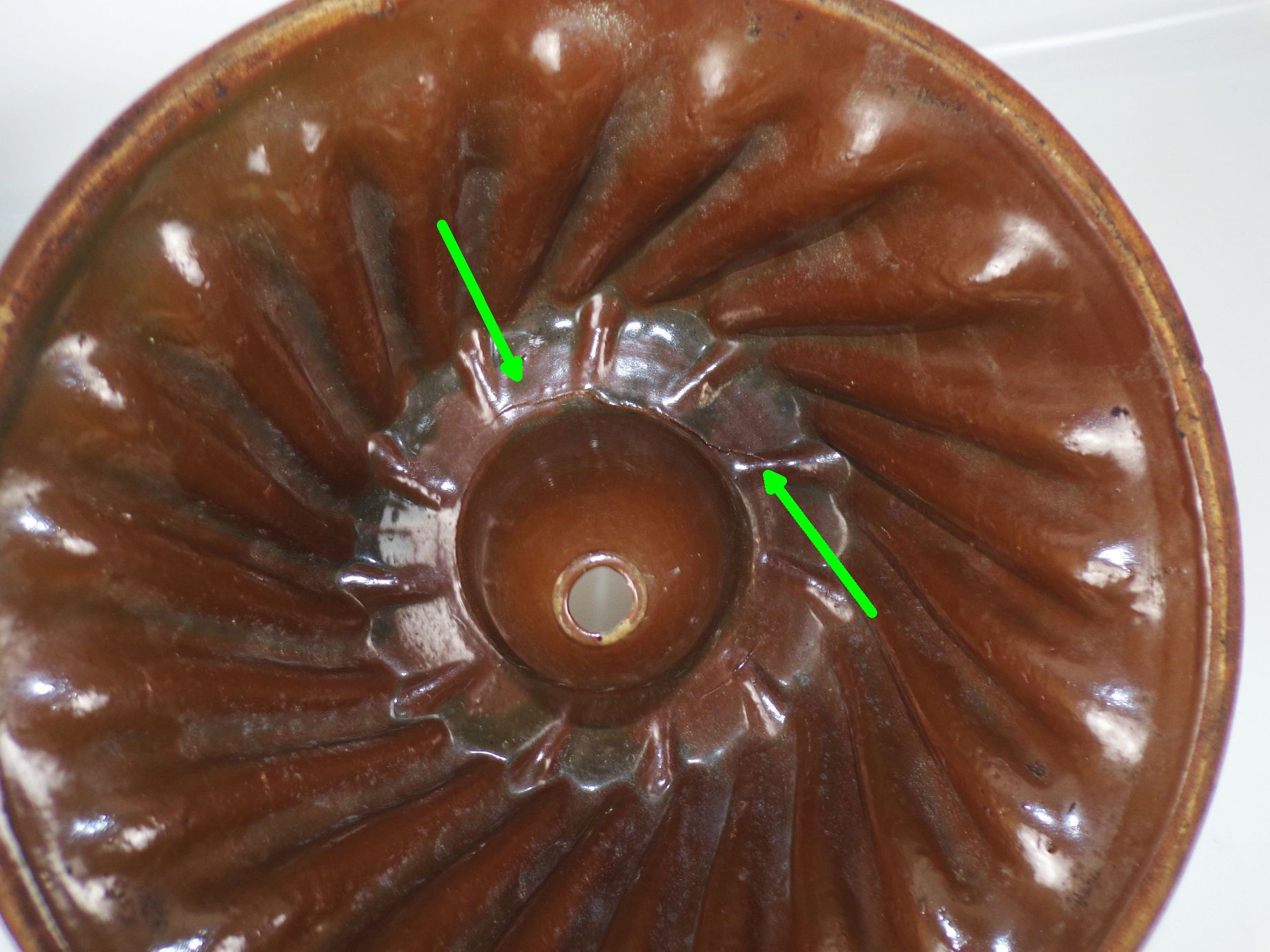 Alte Bachformen Keramik Gugelhupf Form Landhaus Deko 3 Stück