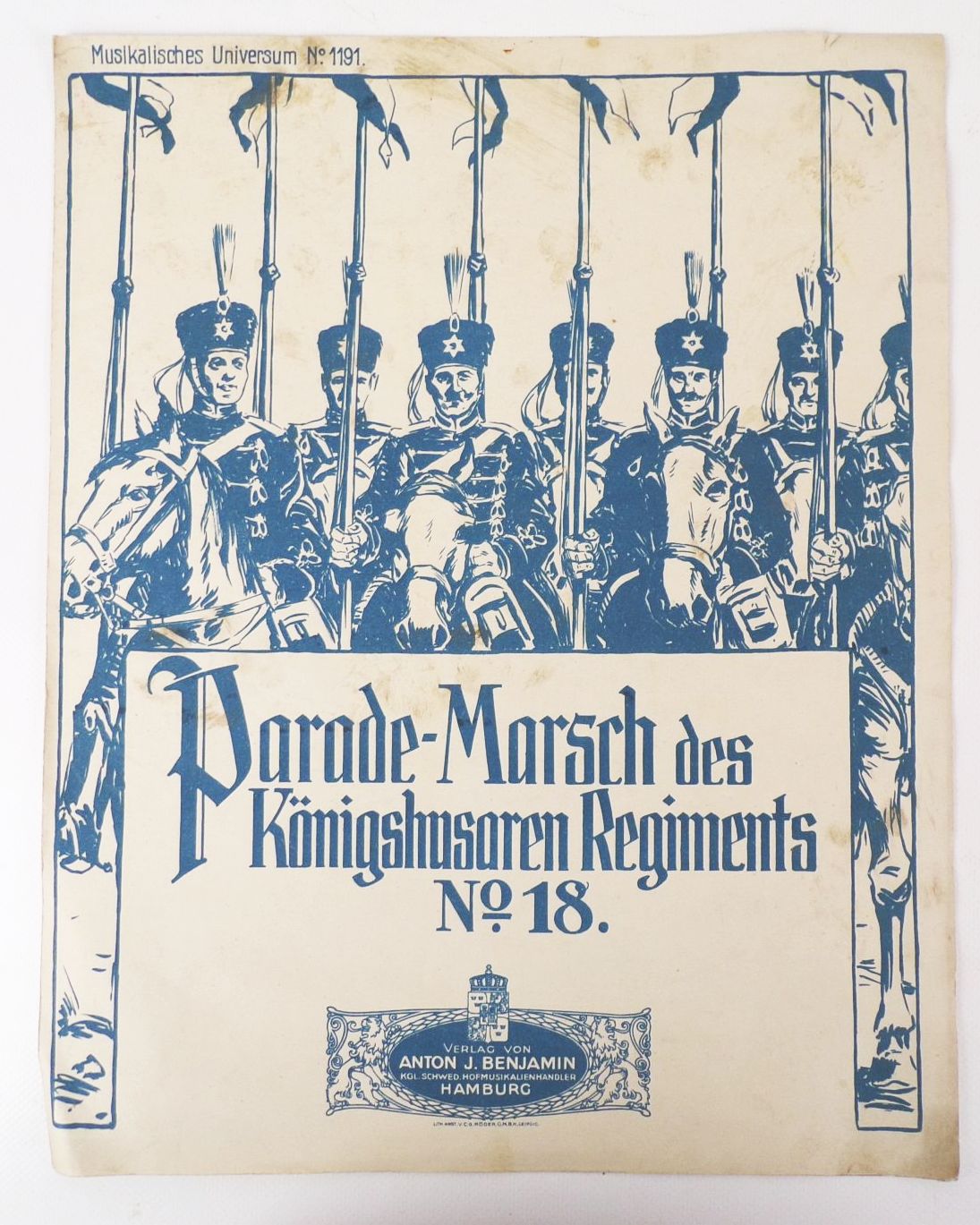 Parade Marsch des Königshusaren Regiments No. 18 Noten Husare