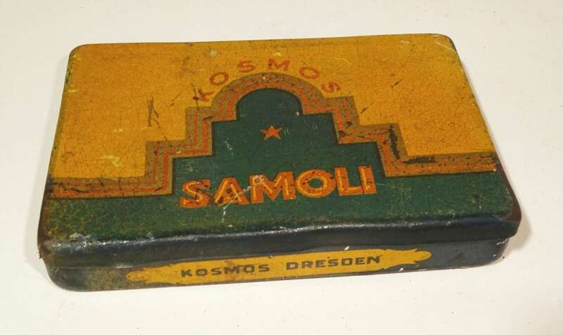 Alte Zigarettendose Kosmos Samoli Metalldose Blechdose 1920er 1930er 