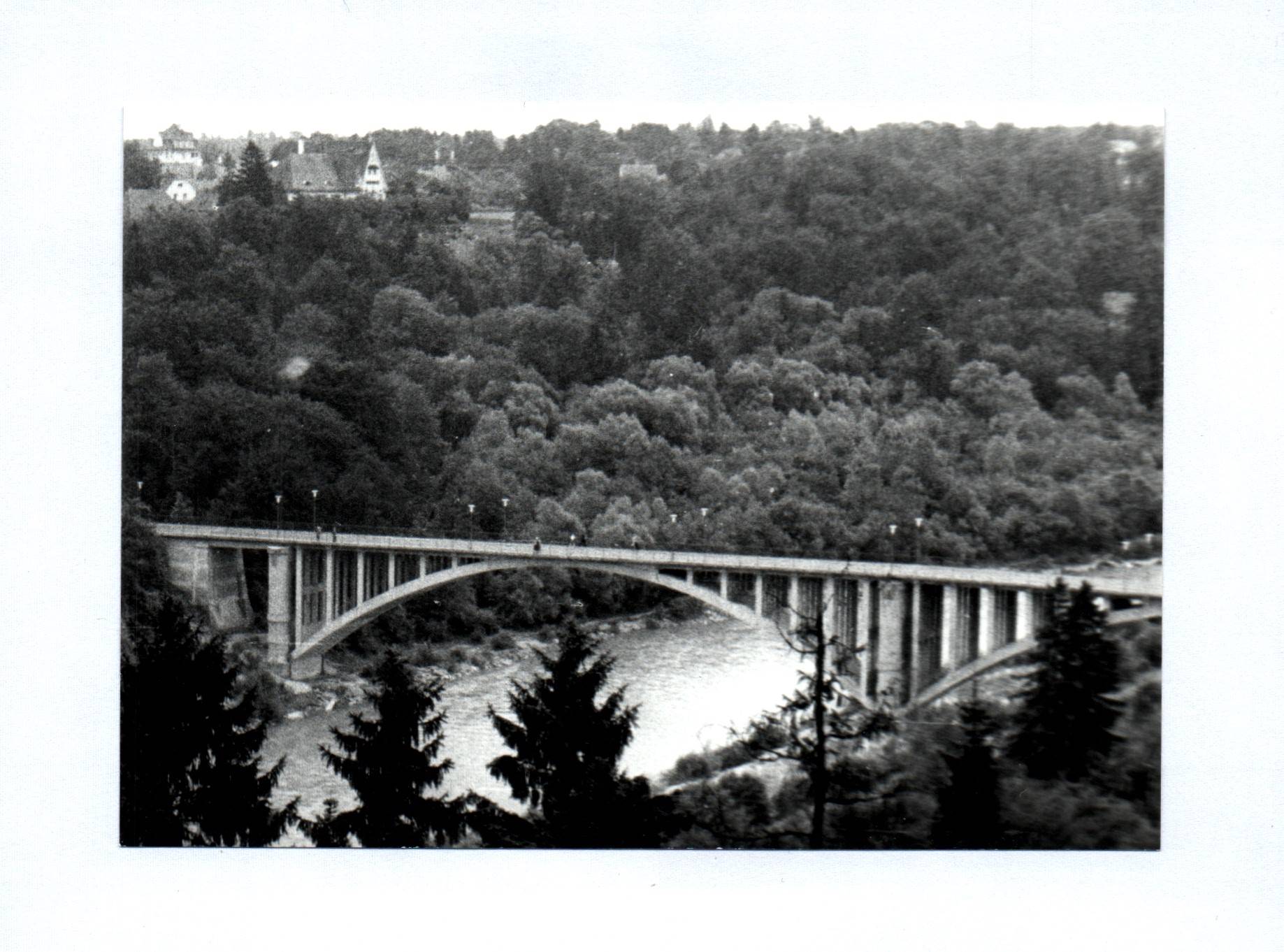 7x Foto München Obermenzing überdachte Holzbrücke 1966