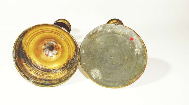 Kerzenständer 2 Stück Catalin Kunstharz Rot Vintage