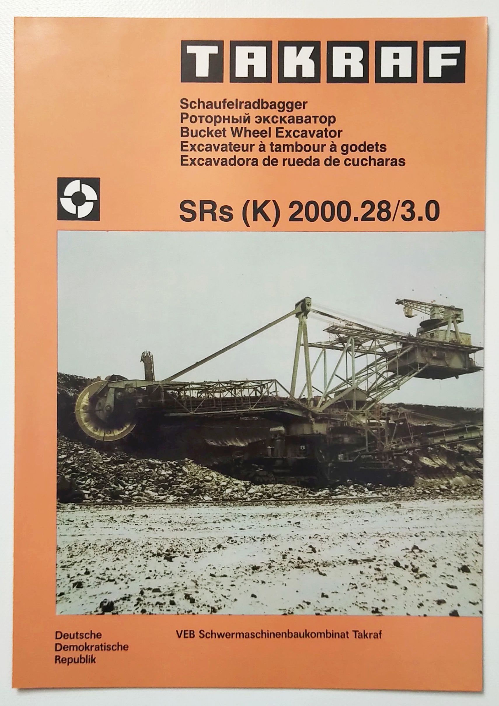 TAKRAF Tagebau DDR Prospekt Schaufelradbagger SRs K 2000 28 30