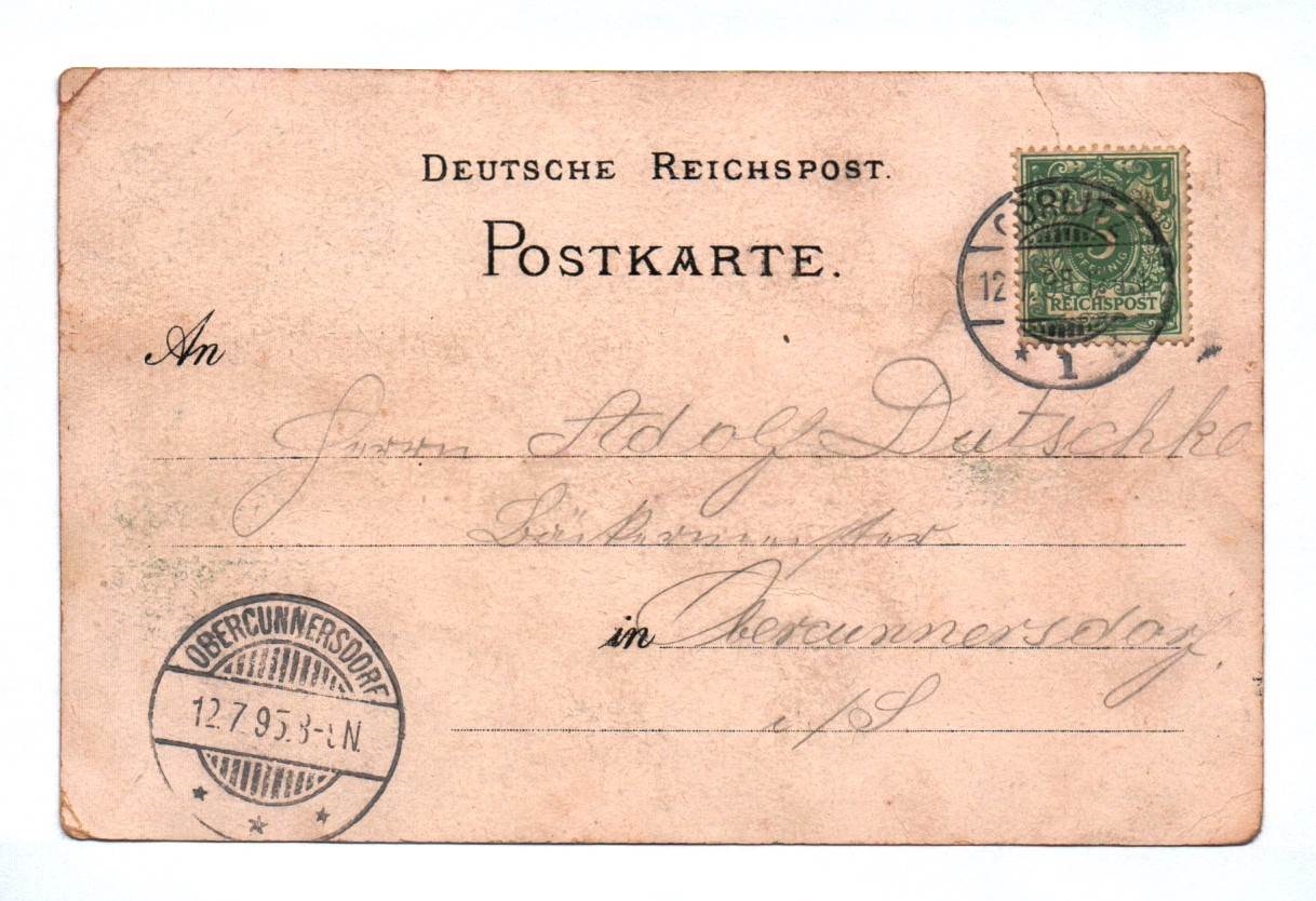 Ak Gruss von der Landeskrone bei Görlitz DR 1895 Sachsen