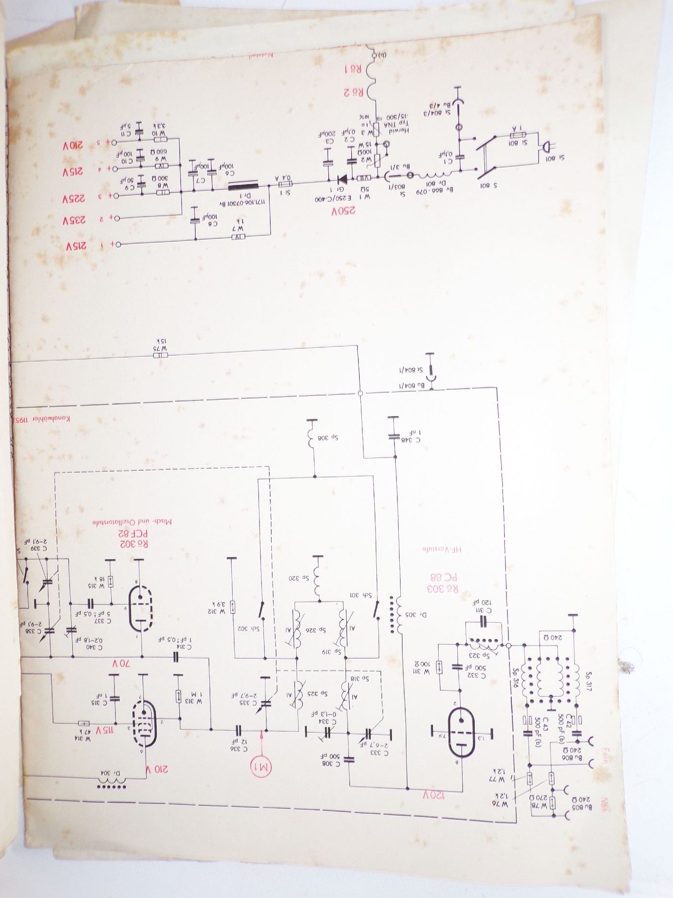 Konvolut Schaltbilder Schalttafeln Rafena Fernseher DDR RFT Gleichrichter 