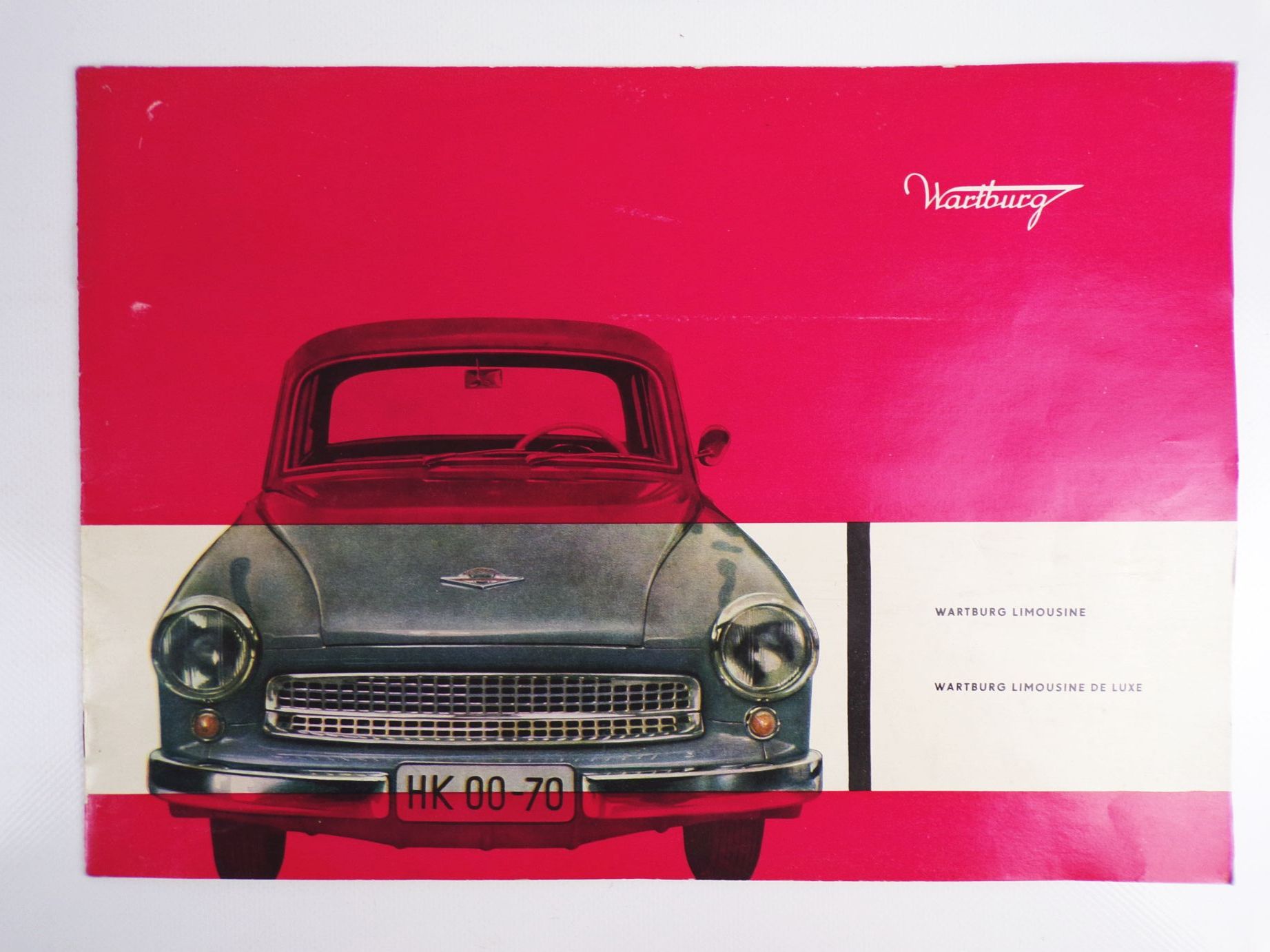 Alte Werbe Broschüre Wartburg Limousine De Luxe 1959