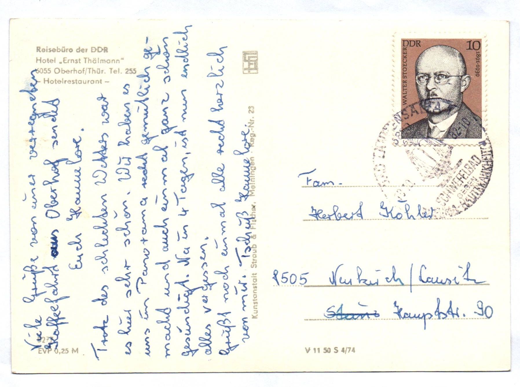 Ak Reisebüro der DDR Hotel Ernst Thälmann 