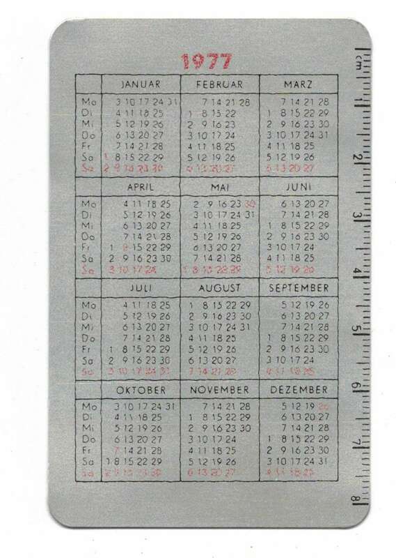 VEB Metalleichtbaukombinat DDR Taschenkalender Metall 1977