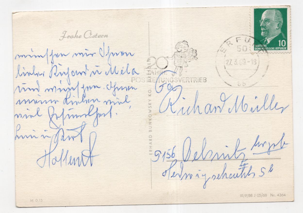 Schaberschul Ak Kind mit Ostereiern 1969 Ostern DDR Schaberschul Ak Kind mit Ostereiern 1969 Ostern DDR