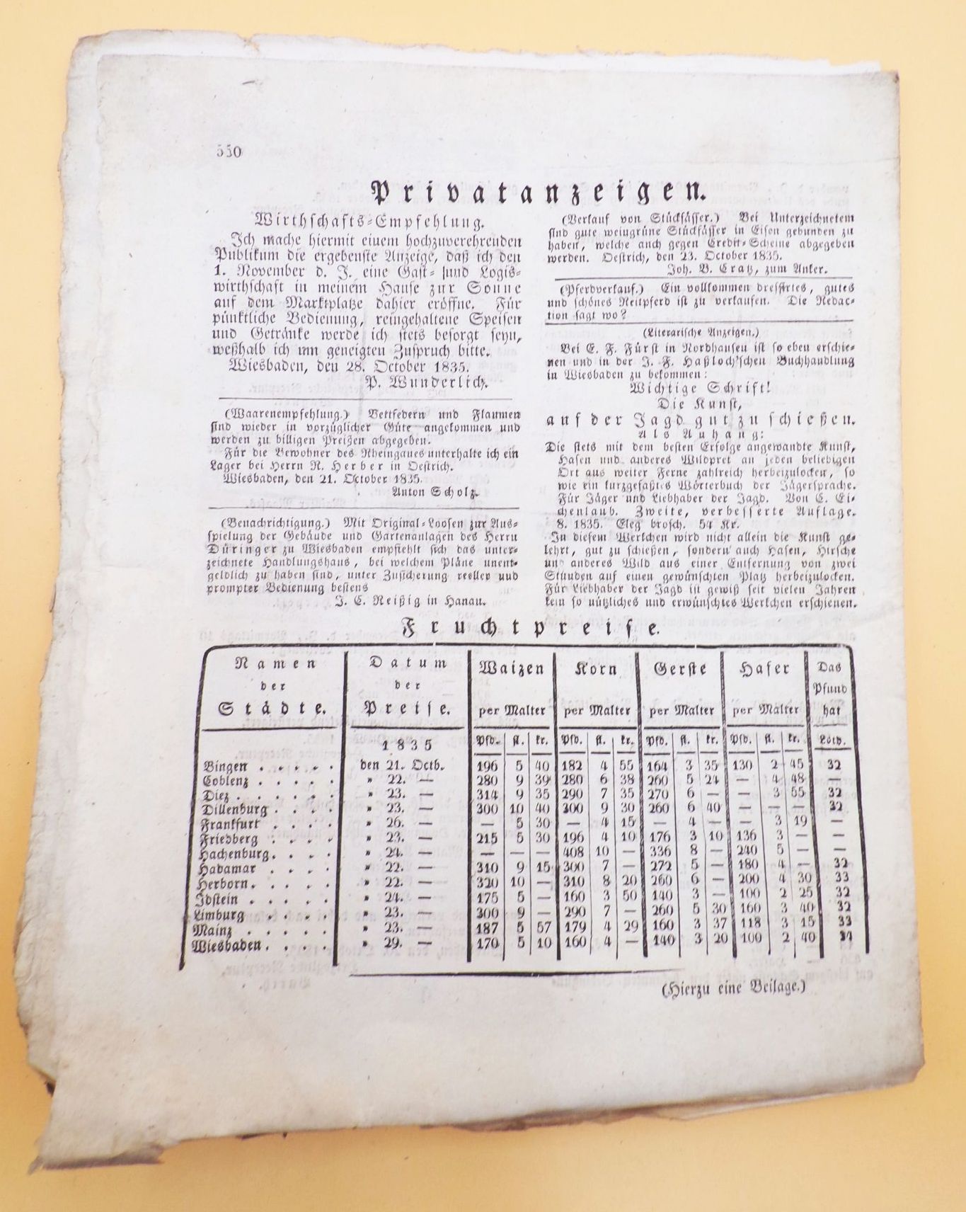 Herzoglich Nassauisches allgemeines Intelligenzblatt 1835 Nummer 44