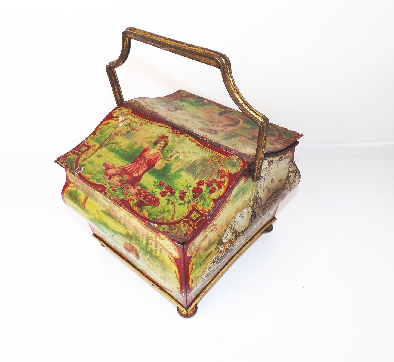 Antike Blechdose Huntley Palmers Ltd Biskuit Kekse um 1900 lithografierte Box Antike Blechdose Huntley Palmers Ltd Biskuit Kekse um 1900 lithografierte Box