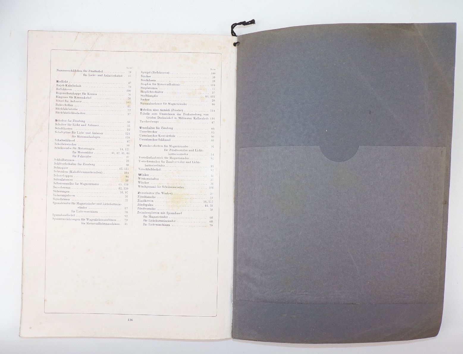 Bosch Katalog 1931 KfZ Zubehör Automoblil Motorrad Teile Oldtimer 