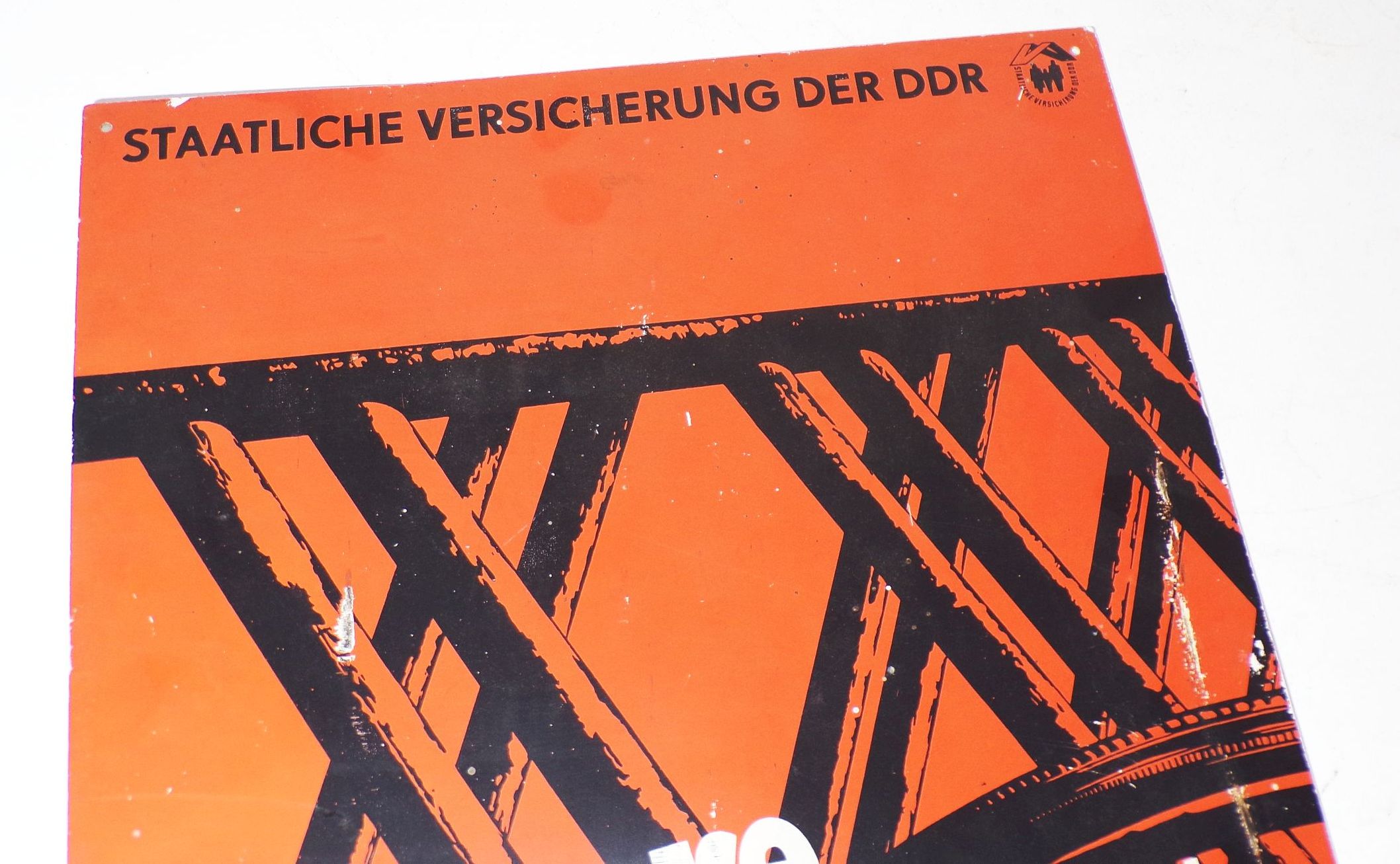 Schild Staatliche Versicherung DDR Sichere Dein Fahrrad Deko Reklame 