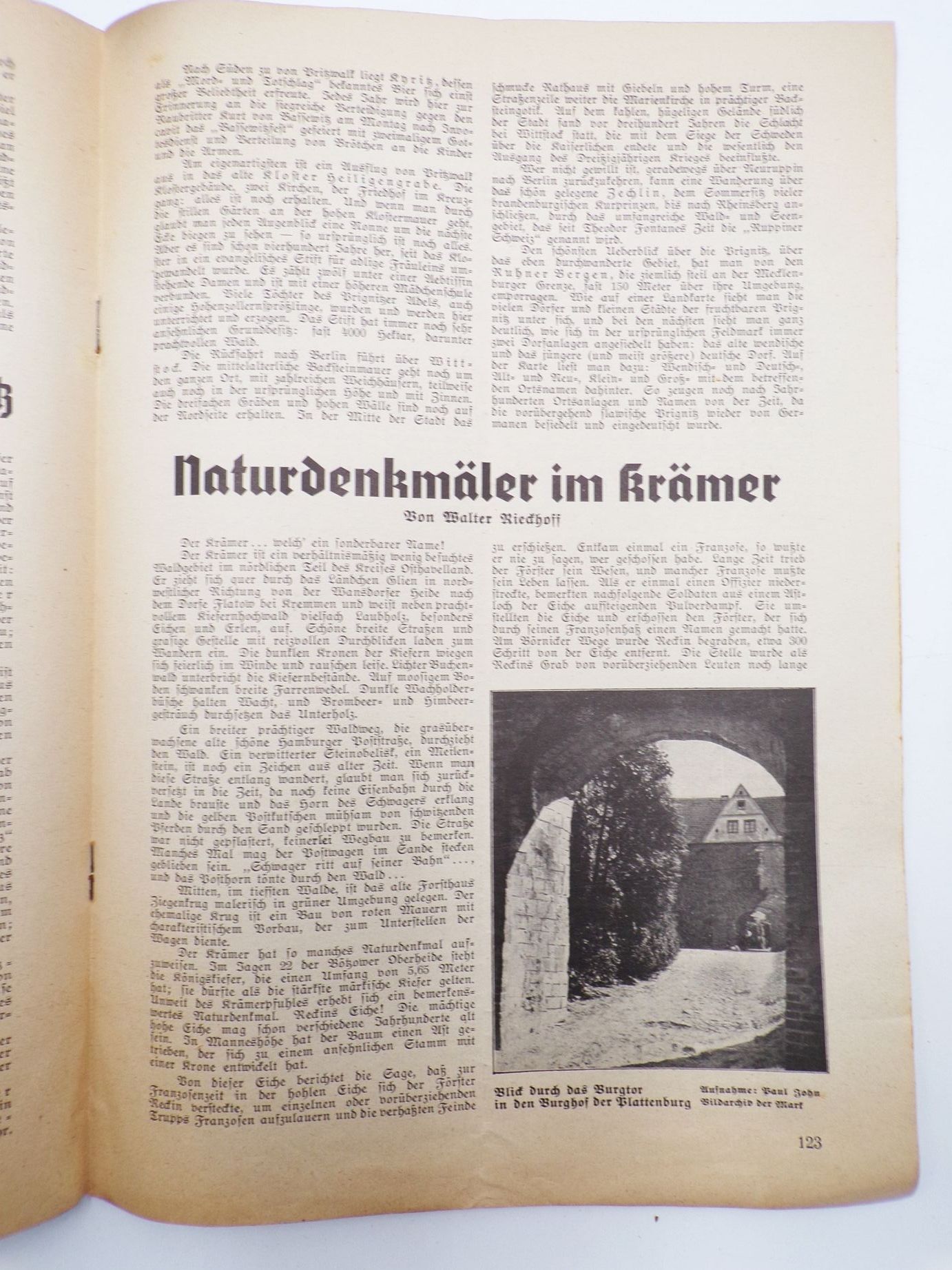 Die Mark Zeitschrift für kurmärkische Heimatpflege und Wandern 1938 Heft 10