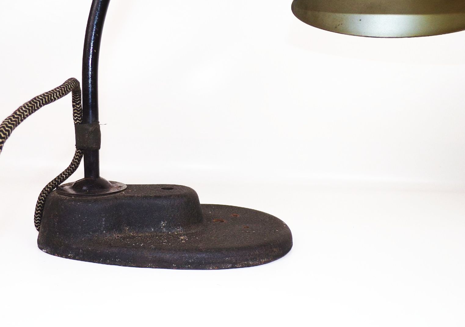 Alte LBL Schreibtischleuchte Bürolampe E27 IKA LBL Bakelit Schwarz Art Deco