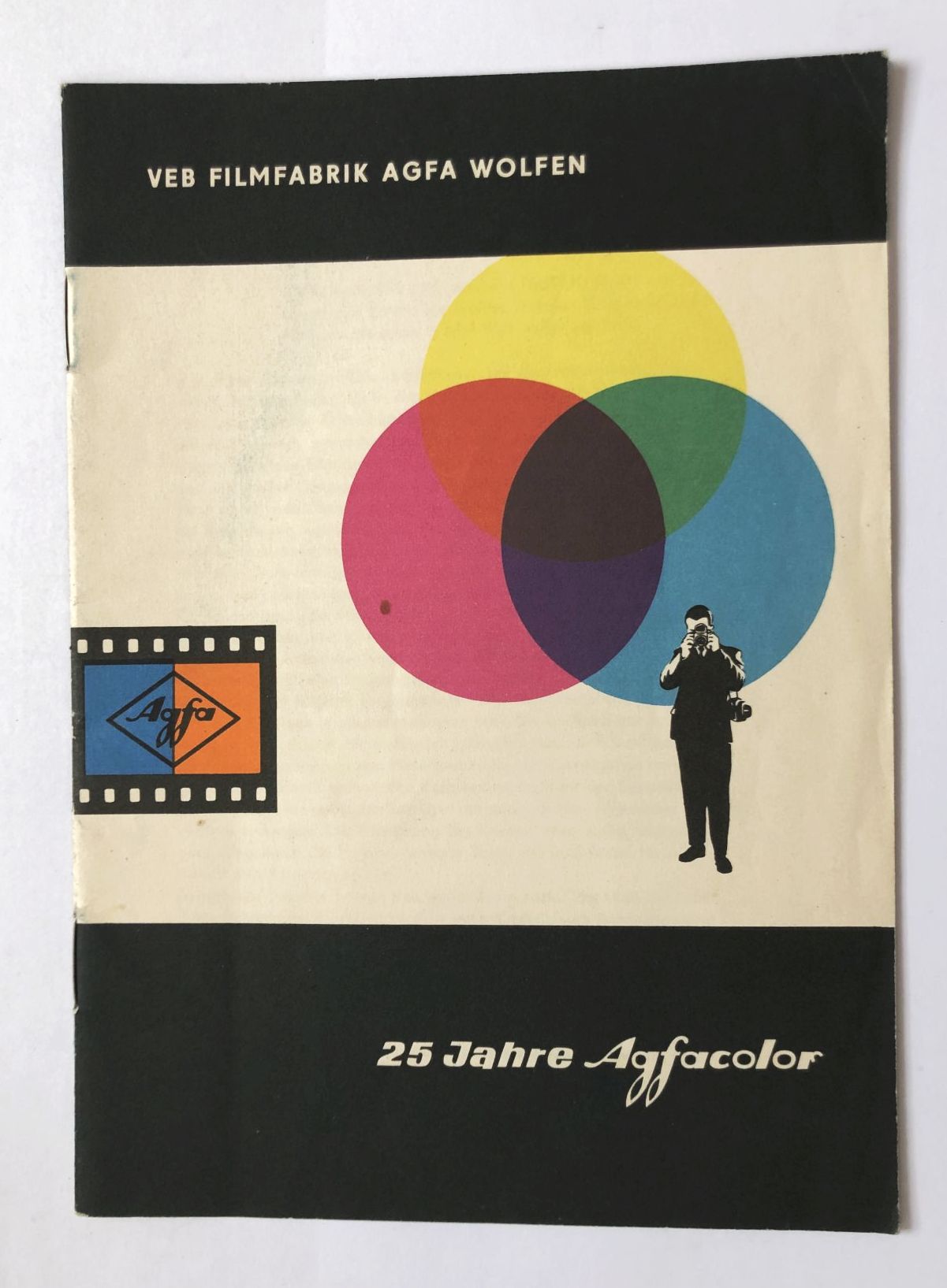 VEB Filmfabrik Wolfen 25 Jahre Agfacolor 1961 DDR Fotoapparat Kamera Prospekt