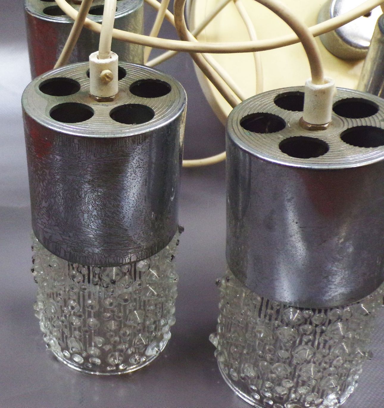 Alte Kaskadenlampe Deckenleuchte Pendellampe E14 Hängelampe 1970 er Retro