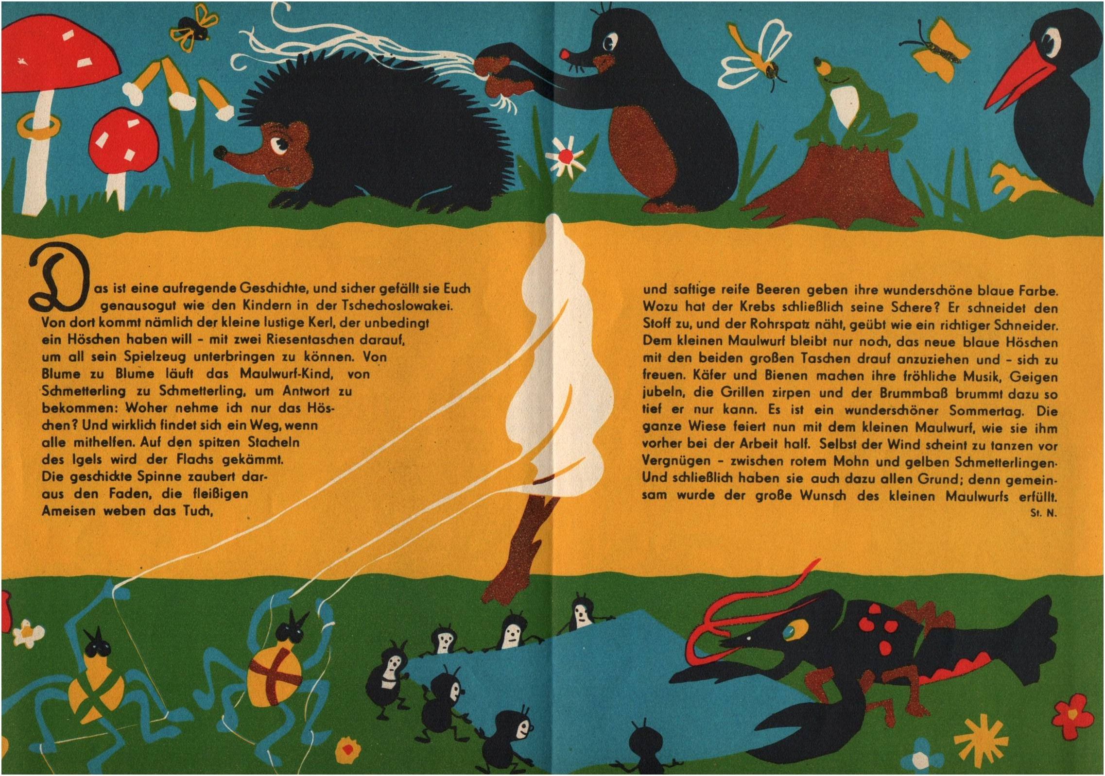 Filmprogramm Wie der Maulwurf zu seinem Höschen kam 1958 DDR Filmprogramm Wie der Maulwurf zu seinem Höschen kam 1958 DDR