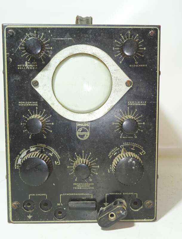Alter Philips GM 3155 Oszillograph 40-100 Hz 40 W 110-245 V vintage Meßgerät 
