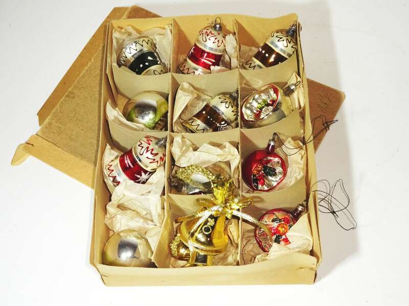 Alter Christbaumschmuck Glocken Halbkugeln Lauscha Glas Vintage