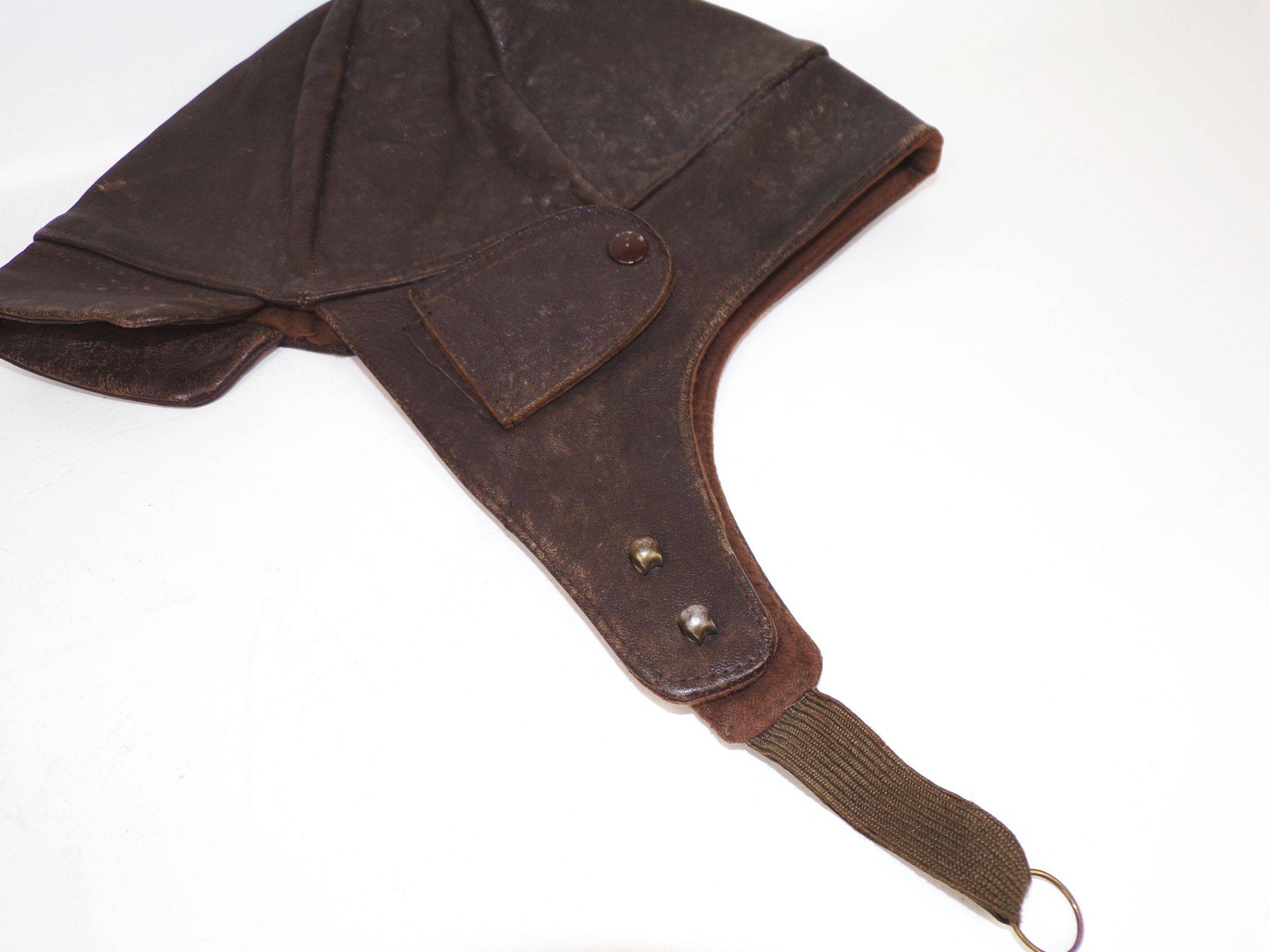 Alter Lederhaube Motorrad Caprio Oldtimer Gr 54 vintage 