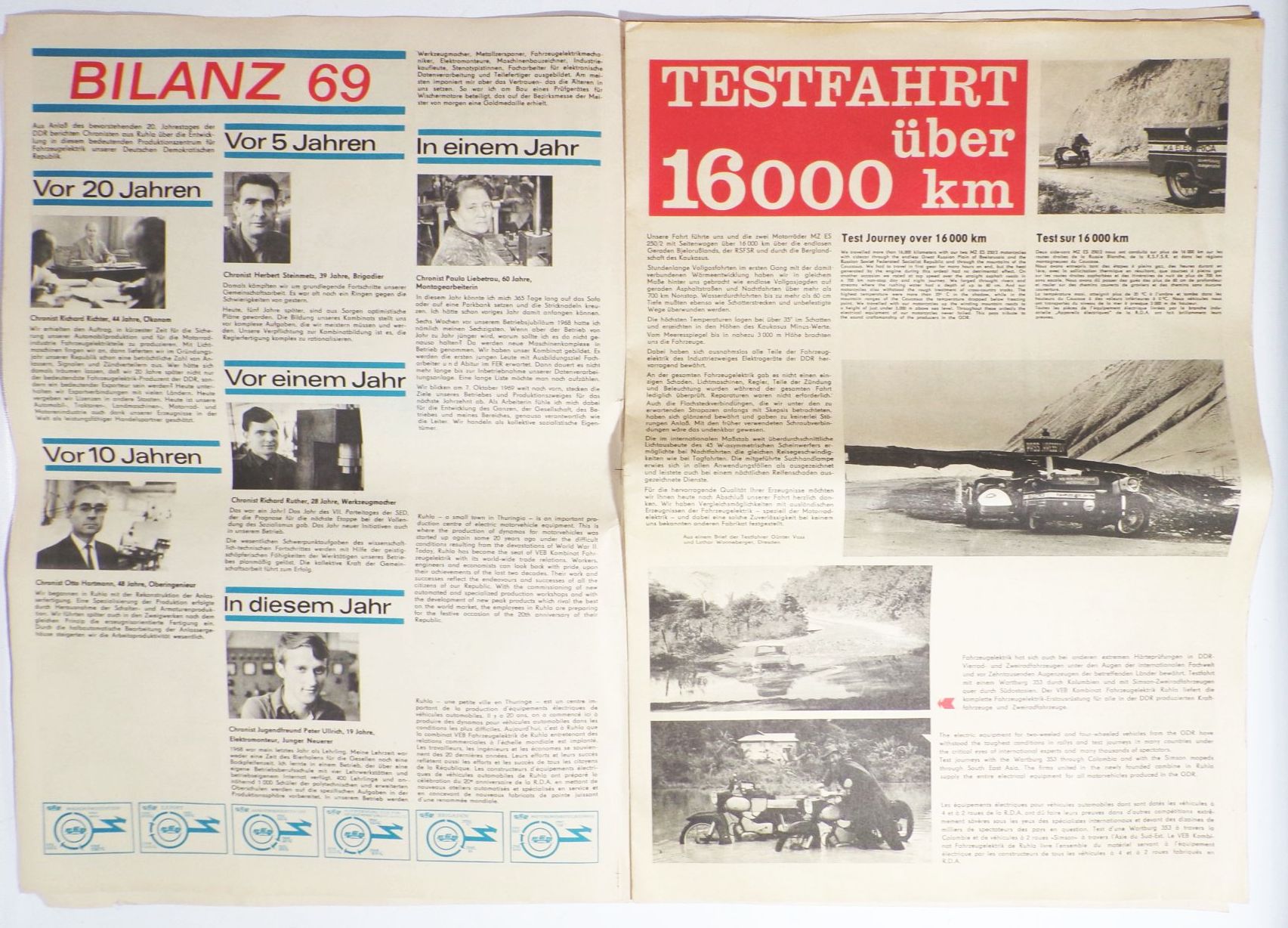 Fer Aktuell Verkehrsmagazin 1969 Ruhla DDR Zeitung