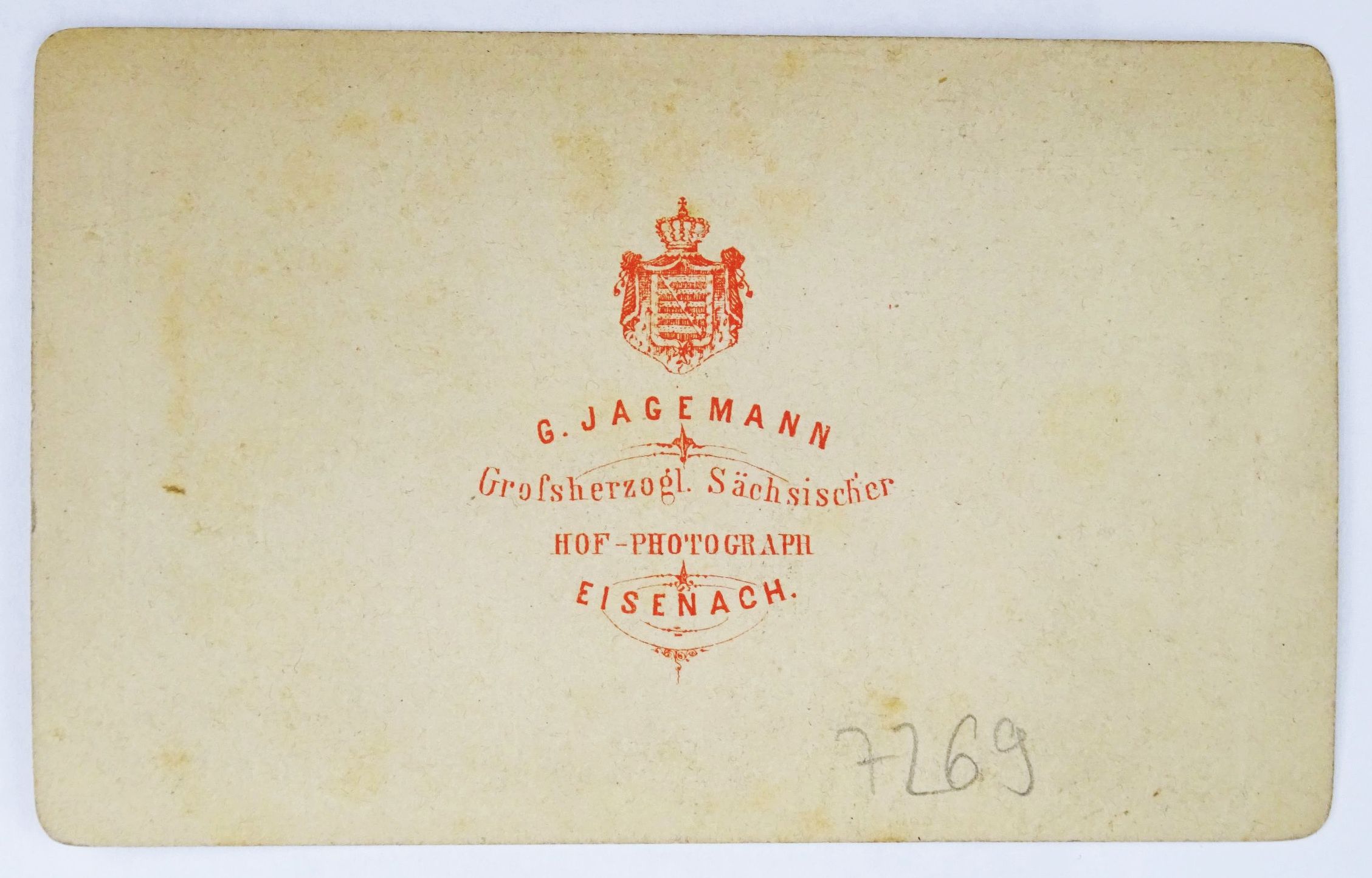 Fotografie Wartburg vom Westen um 1890 Carte de Visite CDV 