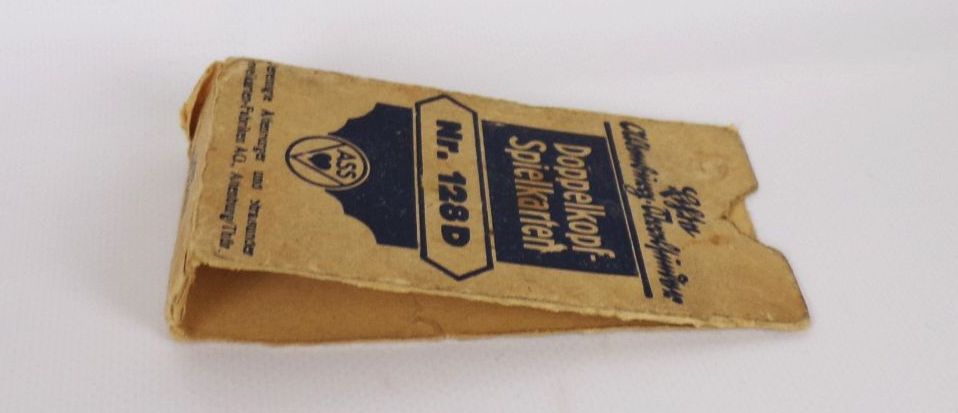 Altes Doppelkopf Kartenspiel Schwerdter Karte Nr 128D ASS Altenburg