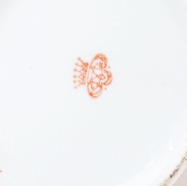 Alte Spritzdekor Kakaokanne Blumen 