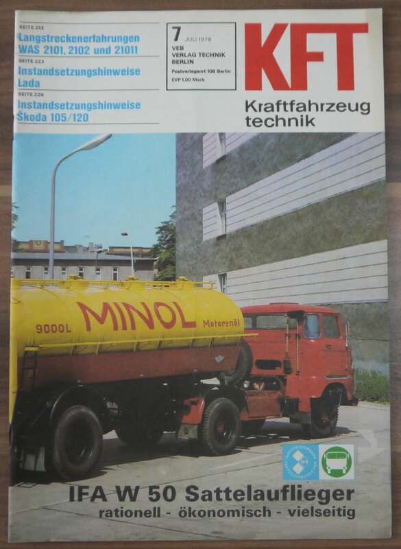 KFT Juli 1978 Langstreckenerfahrungen WAS 2101 DDR Zeitschrift