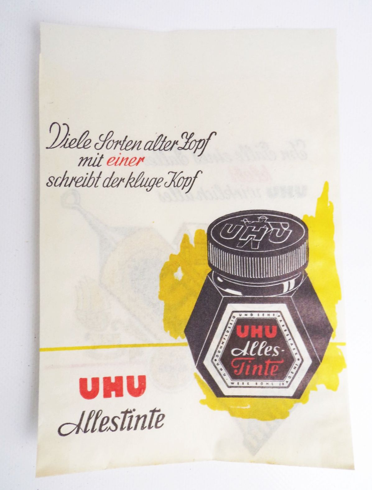 Uhu Tüten Papiertüten Reklame Sammler Werbung 10 Stück Requisite Deko