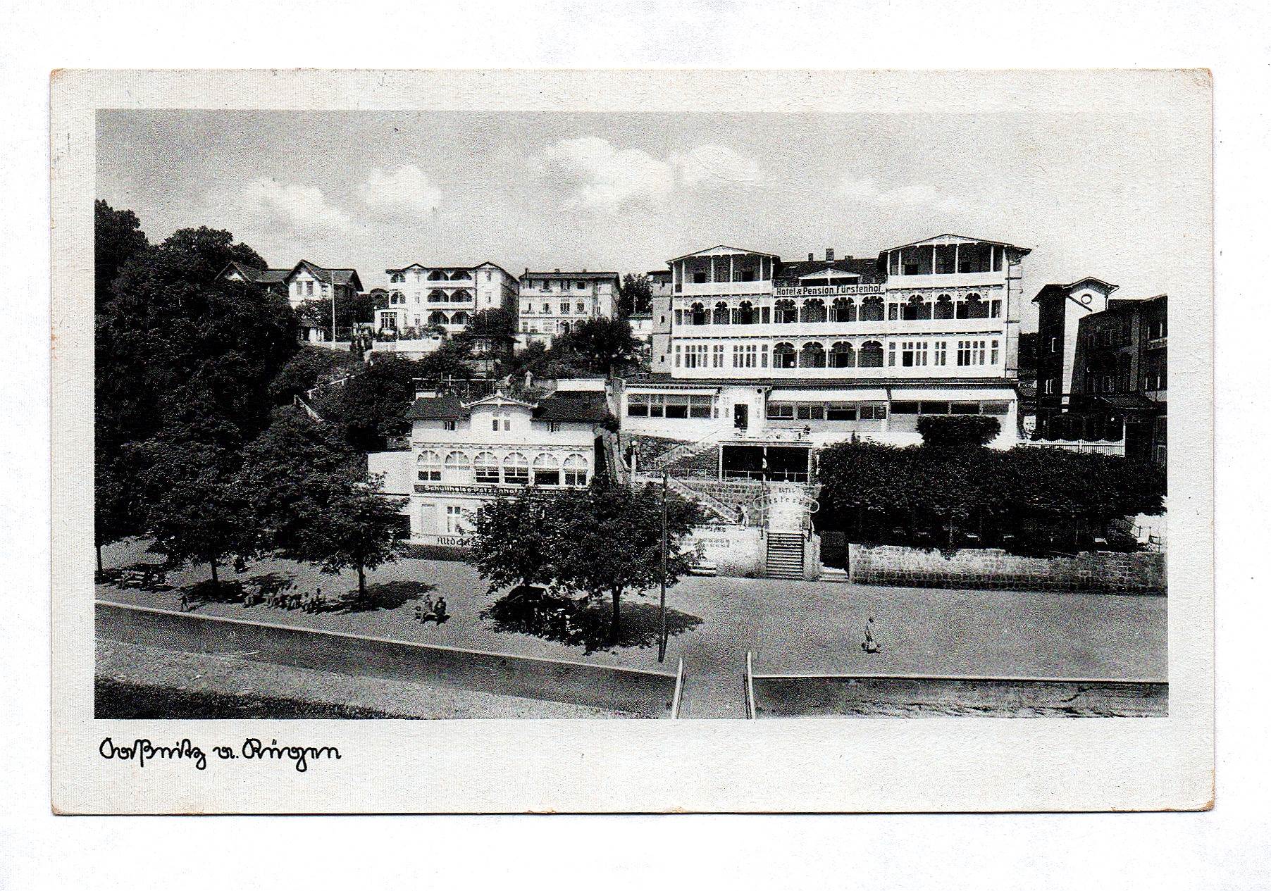 Ak Foto Sassnitz auf Rügen Hotel & Pension Fürstenhof 1944