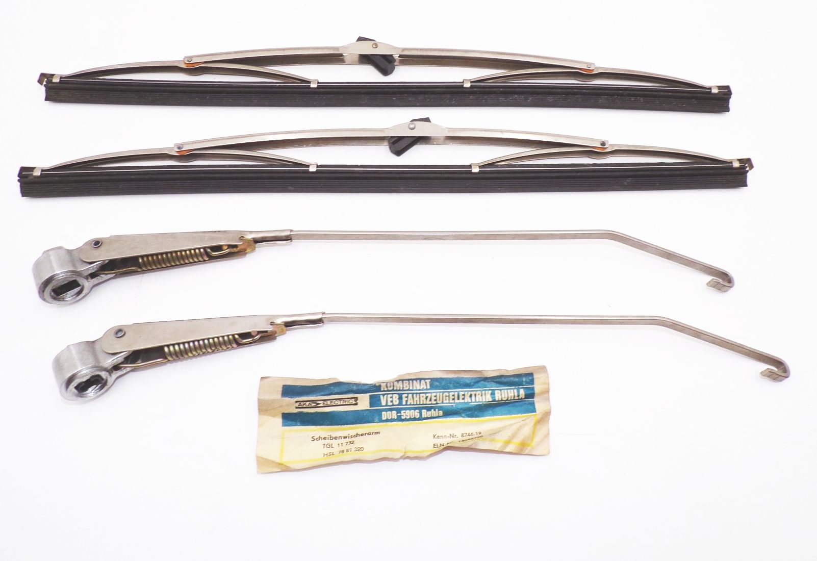 Wartburg Scheibenwischer Set NOS Oldtimer Aka Electric DDR Chrom 