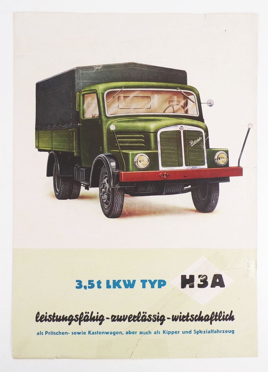 Reklame Blatt Ifa H3A LKW 1954 DDR