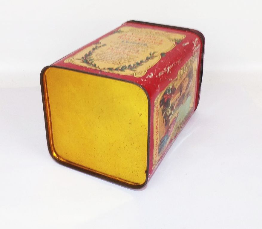 Alte Poetzsch Kaffee Blechdose Leipzig lithografiert um 1900 